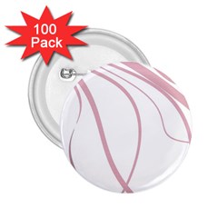 Pink Elegant Lines 2 25  Buttons (100 Pack) 