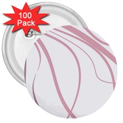 Pink Elegant Lines 3  Buttons (100 Pack)  by Valentinaart