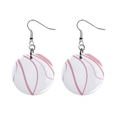 Pink Elegant Lines Mini Button Earrings by Valentinaart