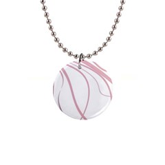 Pink Elegant Lines Button Necklaces by Valentinaart