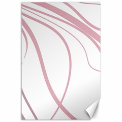 Pink Elegant Lines Canvas 24  X 36  by Valentinaart