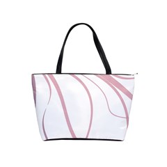 Pink Elegant Lines Shoulder Handbags by Valentinaart