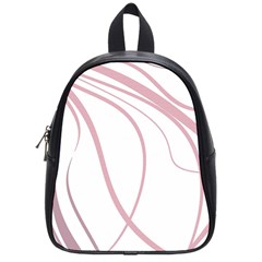 Pink Elegant Lines School Bags (small)  by Valentinaart