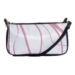 Pink Elegant Lines Shoulder Clutch Bags by Valentinaart