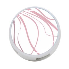 Pink Elegant Lines 4-port Usb Hub (one Side) by Valentinaart