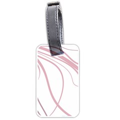 Pink Elegant Lines Luggage Tags (one Side)  by Valentinaart