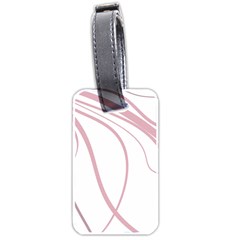 Pink Elegant Lines Luggage Tags (two Sides) by Valentinaart