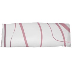 Pink Elegant Lines Body Pillow Case (dakimakura) by Valentinaart