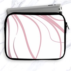 Pink Elegant Lines Apple Ipad 2/3/4 Zipper Cases by Valentinaart