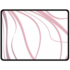 Pink Elegant Lines Double Sided Fleece Blanket (large)  by Valentinaart