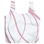 Pink elegant lines Full Print Recycle Bags (L)  Front