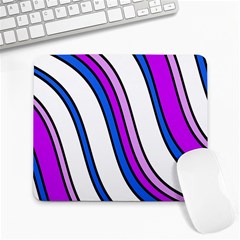 Purple Lines Large Mousepads by Valentinaart