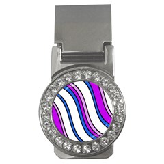 Purple Lines Money Clips (cz)  by Valentinaart