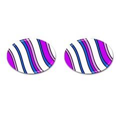 Purple Lines Cufflinks (oval) by Valentinaart