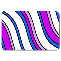 Purple Lines Large Doormat  by Valentinaart