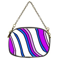 Purple Lines Chain Purses (two Sides)  by Valentinaart