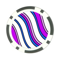 Purple Lines Poker Chip Card Guards (10 Pack)  by Valentinaart