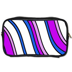 Purple Lines Toiletries Bags by Valentinaart