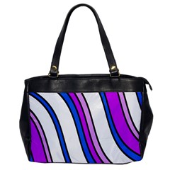 Purple Lines Office Handbags by Valentinaart