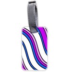 Purple Lines Luggage Tags (Two Sides) Front