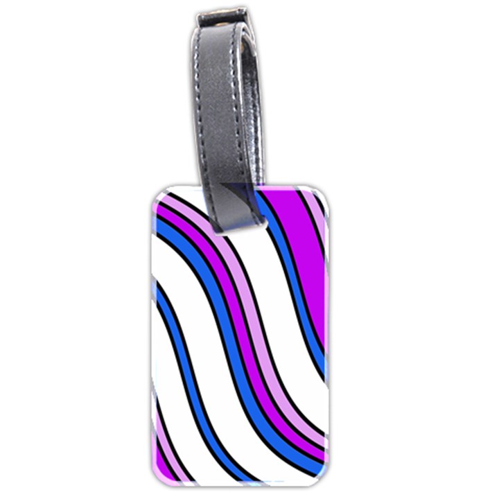 Purple Lines Luggage Tags (Two Sides)