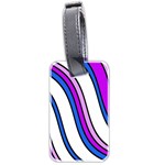 Purple Lines Luggage Tags (Two Sides) Back