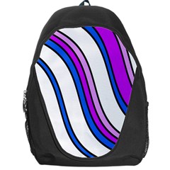 Purple Lines Backpack Bag by Valentinaart