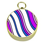 Purple Lines Gold Compasses Front