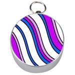 Purple Lines Silver Compasses Front