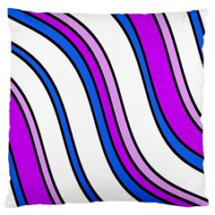 Purple Lines Standard Flano Cushion Case (one Side) by Valentinaart