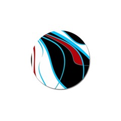 Blue, Red, Black And White Design Golf Ball Marker (10 Pack) by Valentinaart