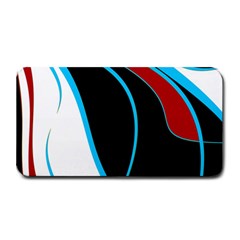 Blue, Red, Black And White Design Medium Bar Mats by Valentinaart