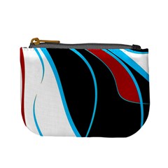 Blue, Red, Black And White Design Mini Coin Purses by Valentinaart