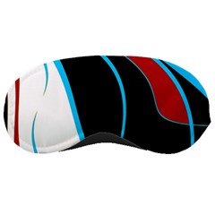 Blue, Red, Black And White Design Sleeping Masks by Valentinaart