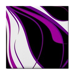 Purple Elegant Lines Tile Coasters by Valentinaart