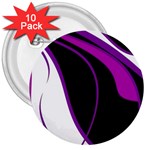 Purple Elegant Lines 3  Buttons (10 pack)  Front