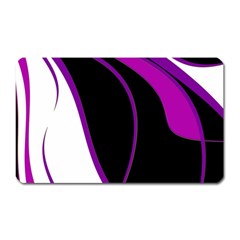 Purple Elegant Lines Magnet (rectangular) by Valentinaart