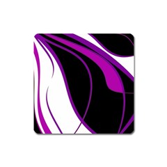 Purple Elegant Lines Square Magnet by Valentinaart