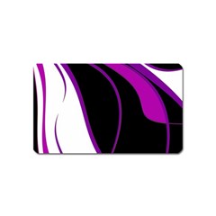 Purple Elegant Lines Magnet (name Card) by Valentinaart