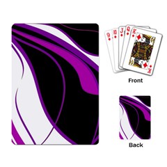 Purple Elegant Lines Playing Card by Valentinaart