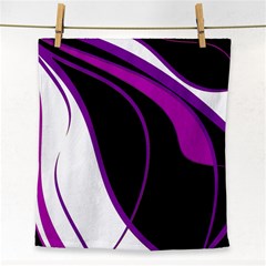 Purple Elegant Lines Face Towel by Valentinaart