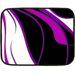 Purple Elegant Lines Double Sided Fleece Blanket (mini)  by Valentinaart