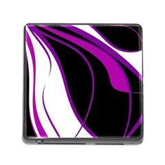 Purple Elegant Lines Memory Card Reader (square) by Valentinaart