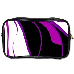 Purple Elegant Lines Toiletries Bags 2-side by Valentinaart