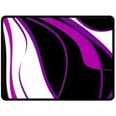 Purple Elegant Lines Fleece Blanket (large)  by Valentinaart