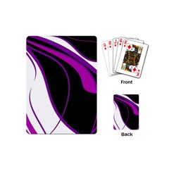 Purple Elegant Lines Playing Cards (mini)  by Valentinaart