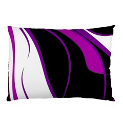 Purple Elegant Lines Pillow Case (two Sides) by Valentinaart