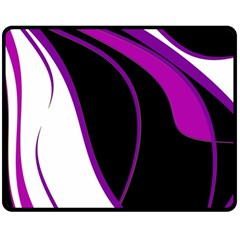 Purple Elegant Lines Double Sided Fleece Blanket (medium)  by Valentinaart