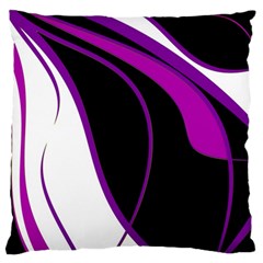 Purple Elegant Lines Large Flano Cushion Case (one Side) by Valentinaart