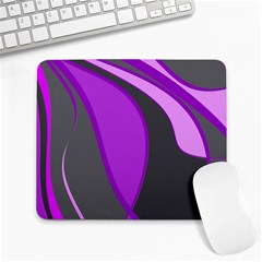 Purple Elegant Lines Large Mousepads by Valentinaart